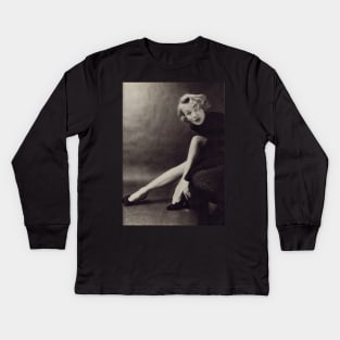 Marlene Dietrich legs Kids Long Sleeve T-Shirt